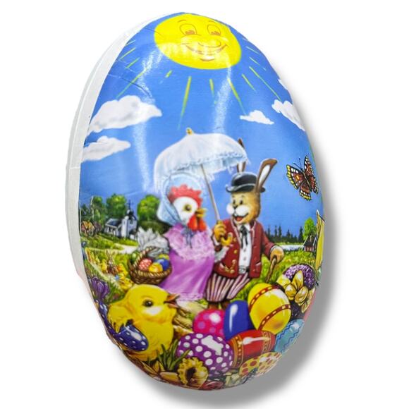Vintage Paper Easter Egg Containers Bunny and Hen Spring Design - Picture 1 of 6